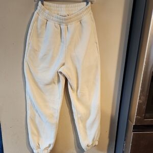 Men's Cream Jogger Sweatpants - Unbranded